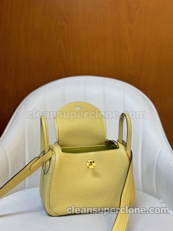 Crossbody bag replica details and pricing yellow Hermes Shoulder cowhide women 5