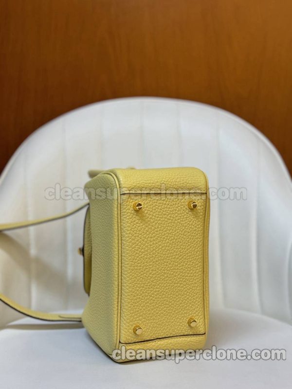 Crossbody bag replica details and pricing yellow Hermes Shoulder cowhide women 7