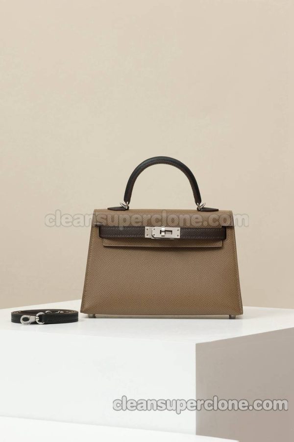 Crossbody bag replica details and pricing bark Hermes Shoulder cowhide women