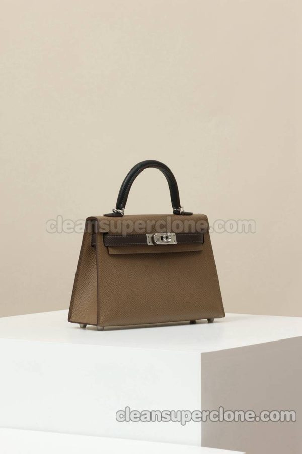 Crossbody bag replica details and pricing bark Hermes Shoulder cowhide women 2