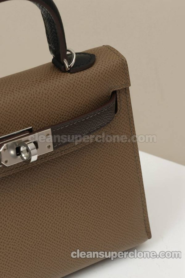 Crossbody bag replica details and pricing bark Hermes Shoulder cowhide women 5