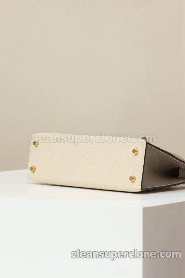 cowhide bag 1:1 Copy description and price Milkshake White Hermes Shoulder Crossbody women 5