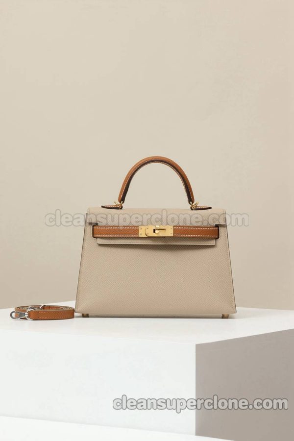 Crossbody bag replica details and pricing Trench coat gray Hermes Shoulder cowhide women