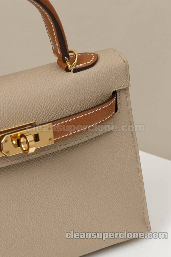 Crossbody bag replica details and pricing Trench coat gray Hermes Shoulder cowhide women 5