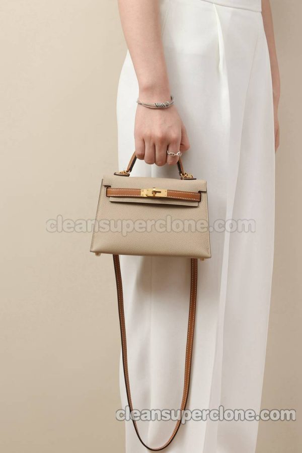 Crossbody bag replica details and pricing Trench coat gray Hermes Shoulder cowhide women 8