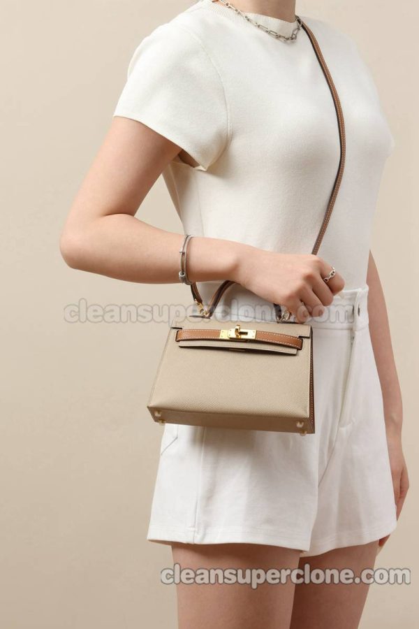 Crossbody bag replica details and pricing Trench coat gray Hermes Shoulder cowhide women 9