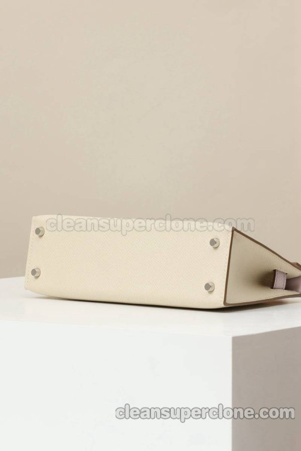 cowhide bag 1:1 Copy description and price Milkshake White Hermes Crossbody Shoulder women 6