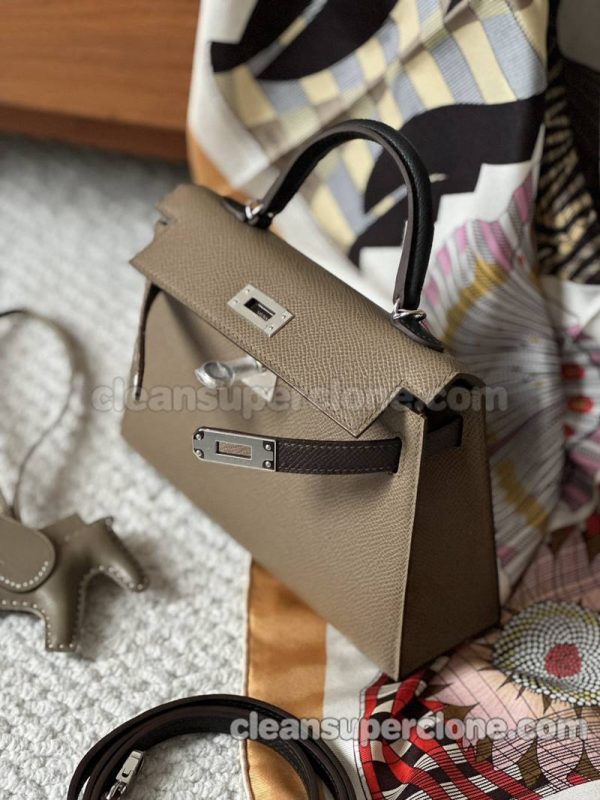 Handbag bag replica details and pricing elephant gray Hermes cowhide women 2