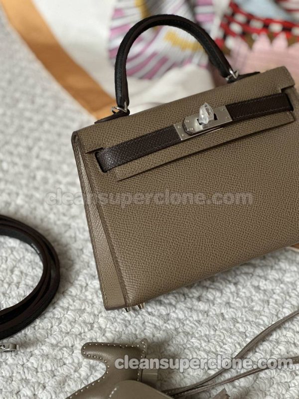 Handbag bag replica details and pricing elephant gray Hermes cowhide women