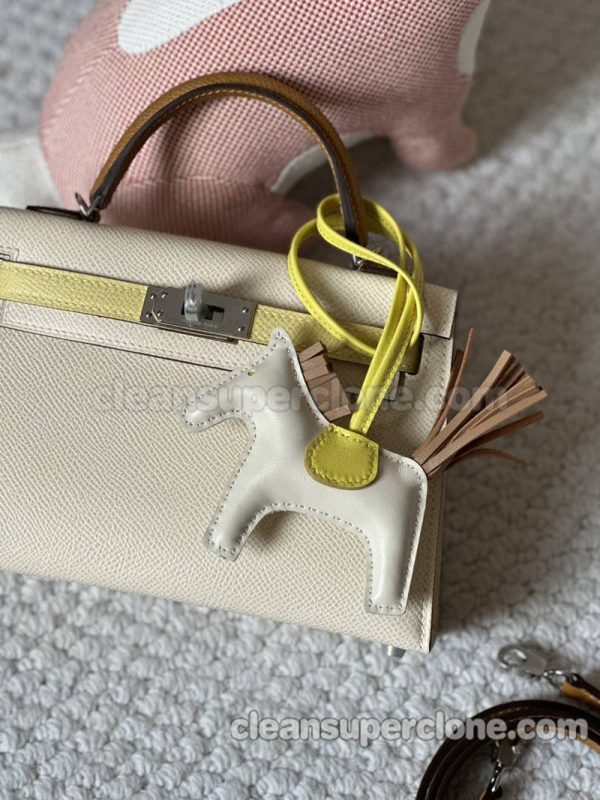 Handbag bag replica details and pricing milkshake white Hermes cowhide women 2