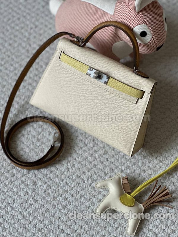 Handbag bag replica details and pricing milkshake white Hermes cowhide women 3