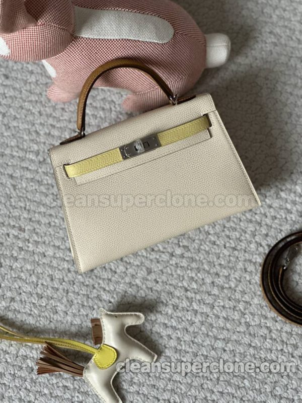 Handbag bag replica details and pricing milkshake white Hermes cowhide women 6