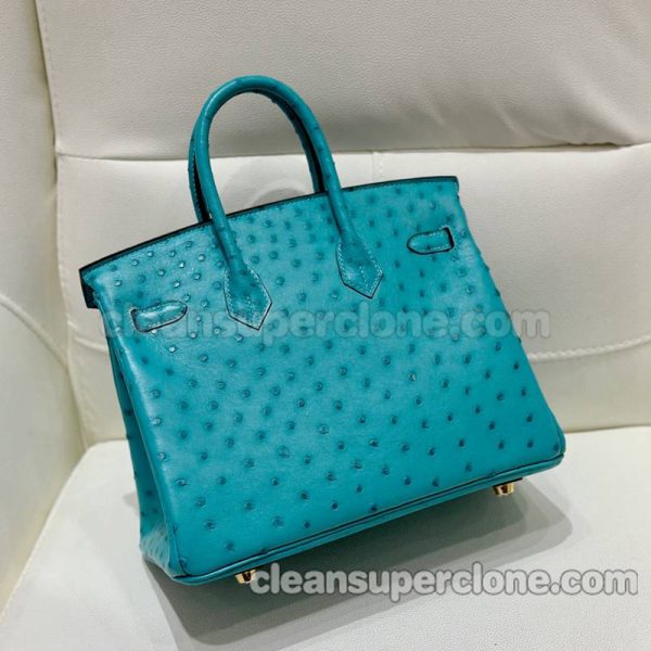 Hermes bag Super Clone picture and price turq Handbag ostrich skin women 9