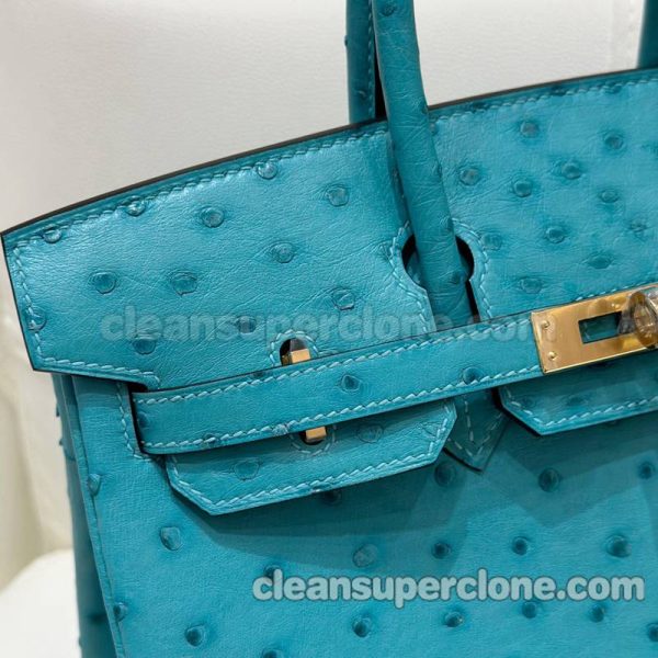 Hermes bag Super Clone picture and price turq Handbag ostrich skin women 11