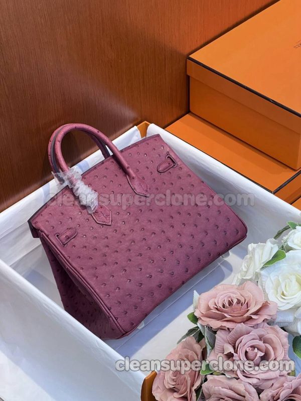 Handbag bag replica details and pricing purple Hermes ostrich skin women