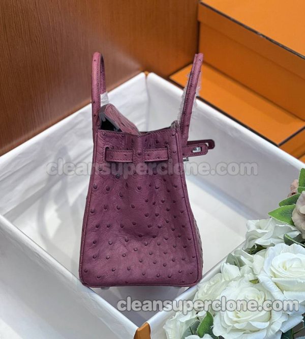 Handbag bag replica details and pricing purple Hermes ostrich skin women 2