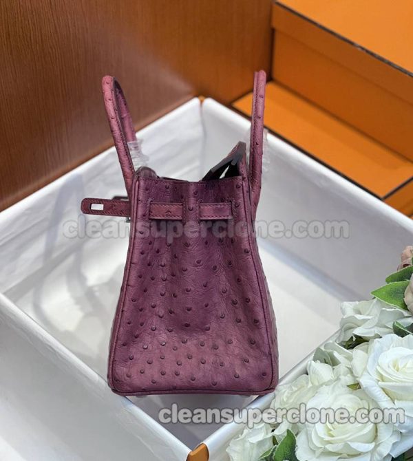 Handbag bag replica details and pricing purple Hermes ostrich skin women 3