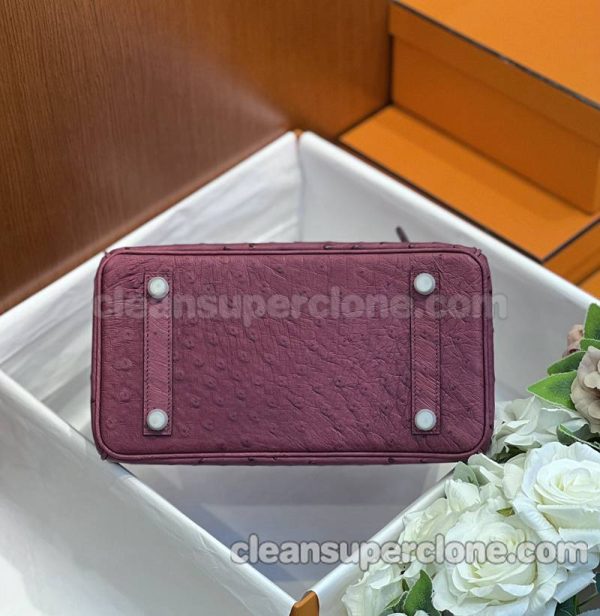 Handbag bag replica details and pricing purple Hermes ostrich skin women 4