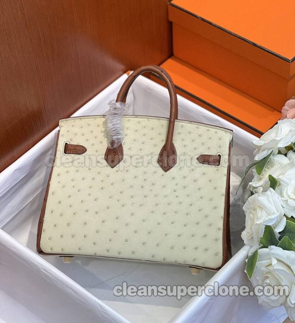 ostrich skin bag 1:1 Copy description and price white Hermes Handbag women 2