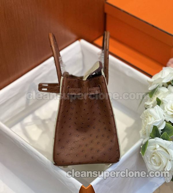 ostrich skin bag 1:1 Copy description and price white Hermes Handbag women 5