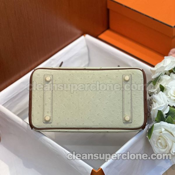 ostrich skin bag 1:1 Copy description and price white Hermes Handbag women 6