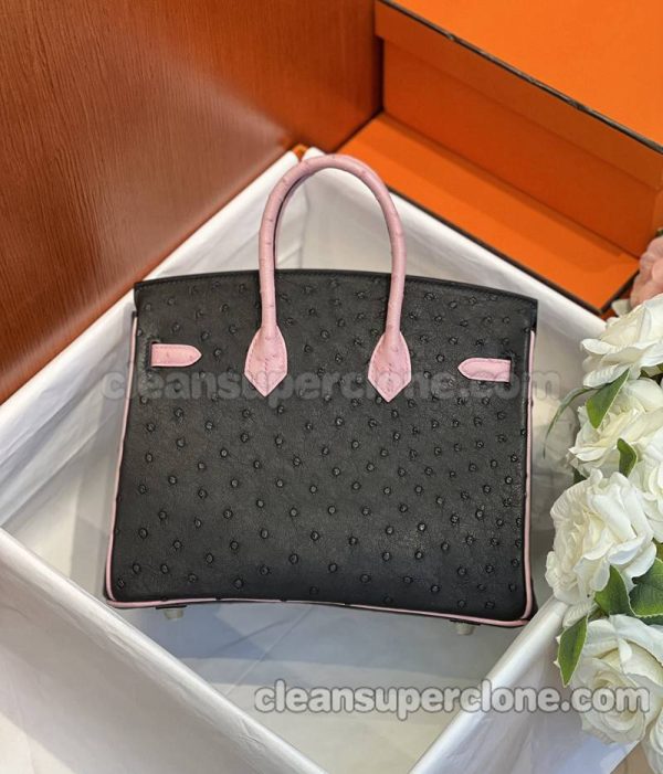 Handbag bag replica details and pricing black Hermes ostrich skin women 2