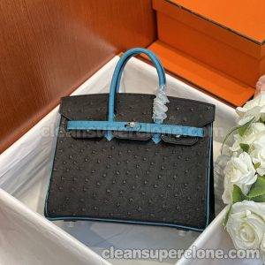 Hermes bag Super Clone picture and price black Handbag ostrich skin women