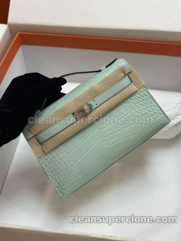 Hermes bag Super Clone picture and price mint green Handbag alligator women 6