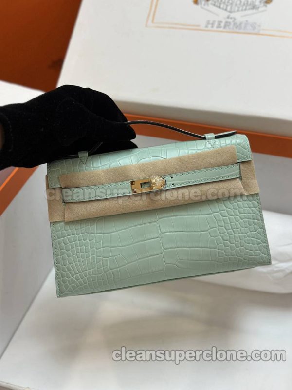 Handbag bag replica details and pricing mint green Hermes alligator women