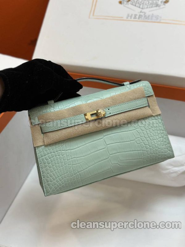 Handbag bag replica details and pricing mint green Hermes alligator women 2