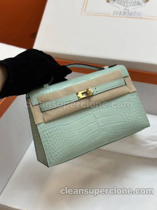 Handbag bag replica details and pricing mint green Hermes alligator women 3