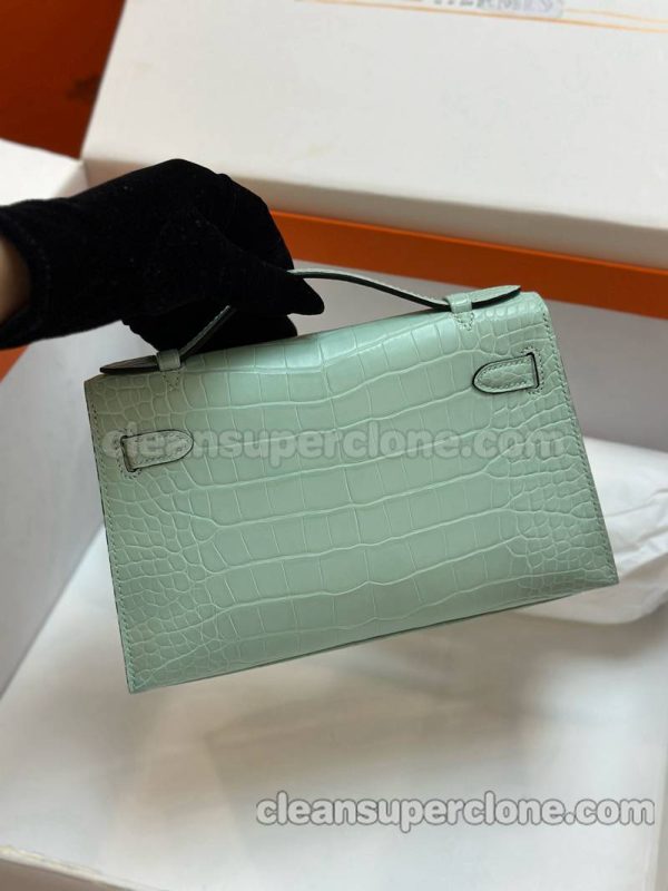 Handbag bag replica details and pricing mint green Hermes alligator women 4