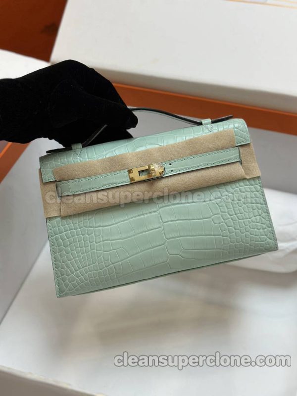 Handbag bag replica details and pricing mint green Hermes alligator women 5