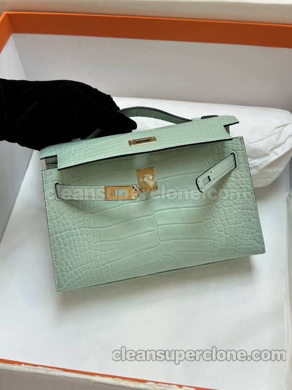 Handbag bag replica details and pricing mint green Hermes alligator women 7