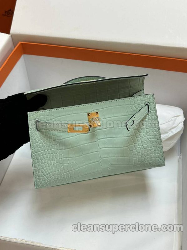 Handbag bag replica details and pricing mint green Hermes alligator women 9