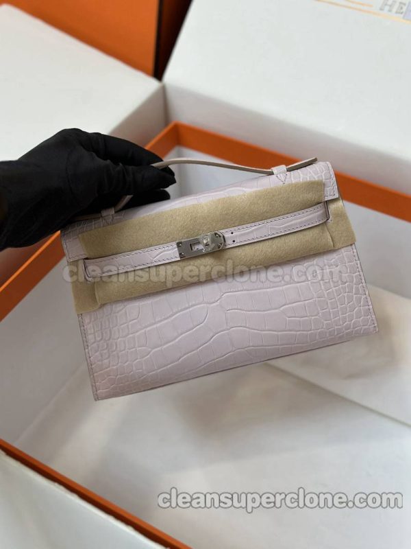 alligator bag 1:1 Copy description and price Dream Pink purple Hermes Handbag women