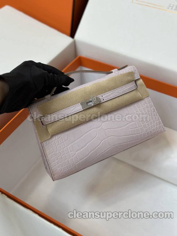 alligator bag 1:1 Copy description and price Dream Pink purple Hermes Handbag women 2