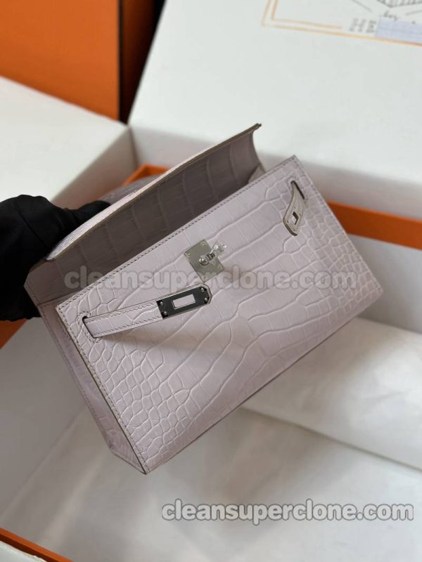 alligator bag 1:1 Copy description and price Dream Pink purple Hermes Handbag women 7