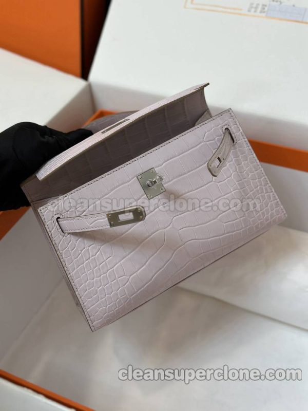 alligator bag 1:1 Copy description and price Dream Pink purple Hermes Handbag women 8