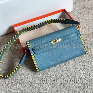 cowhide bag 1:1 Copy description and price ultramarine Hermes Shoulder Crossbody women