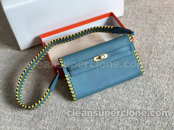 cowhide bag 1:1 Copy description and price ultramarine Hermes Shoulder Crossbody women