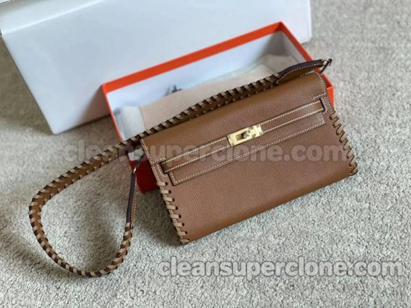 Shoulder bag replica details and pricing Dark brown Hermes Crossbody cowhide women