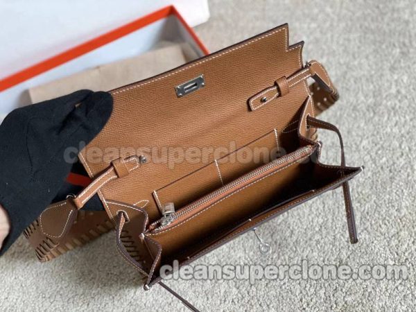 cowhide bag 1:1 Copy description and price Dark brown Hermes Shoulder Crossbody women 4