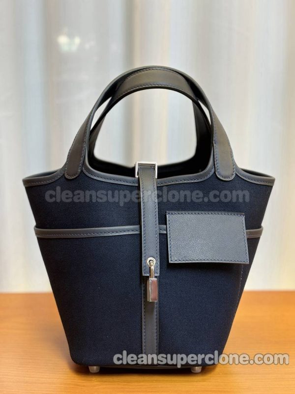 Hermes bag Super Clone picture and price Dark blue Handbag cowhide women