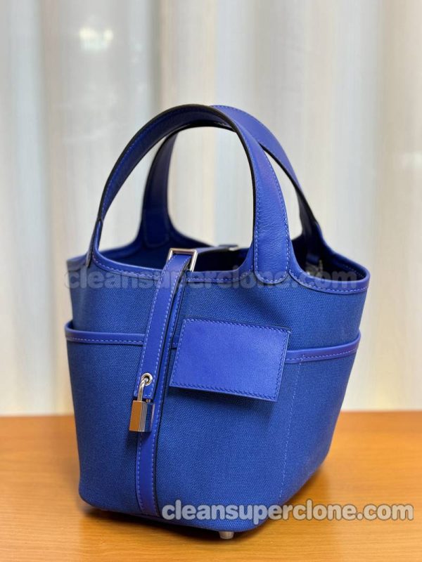 Handbag bag replica details and pricing blue Hermes cowhide women 3