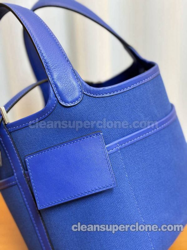 Handbag bag replica details and pricing blue Hermes cowhide women 4