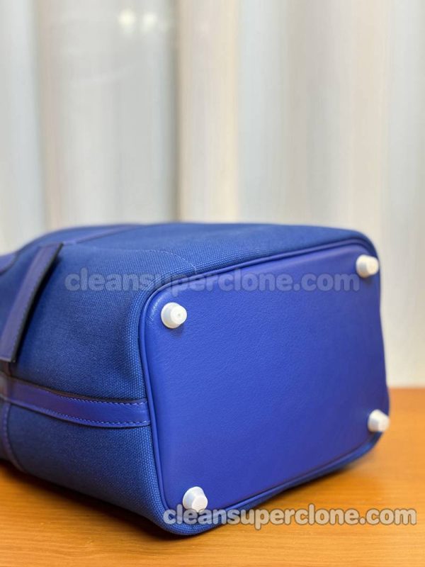 Handbag bag replica details and pricing blue Hermes cowhide women 6