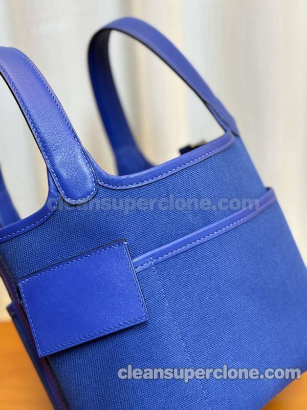 Handbag bag replica details and pricing blue Hermes cowhide women 8