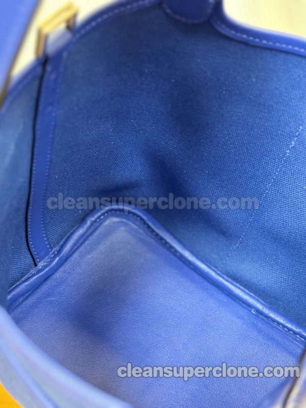 Handbag bag replica details and pricing blue Hermes cowhide women 9