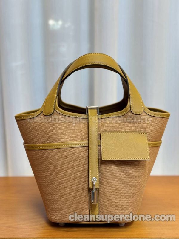 cowhide bag 1:1 Copy description and price yellow Hermes Handbag women